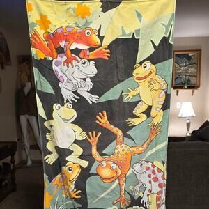 Vintage 90s/Y2K Frog Beach Towel